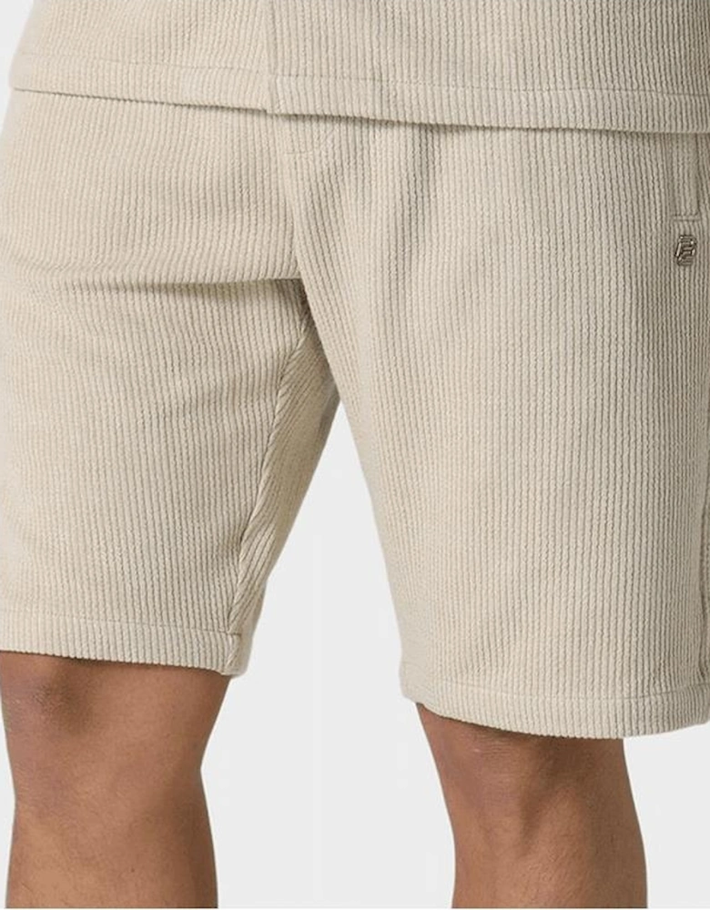 Ako Moko Ribbed Textured Beige Shirt Set