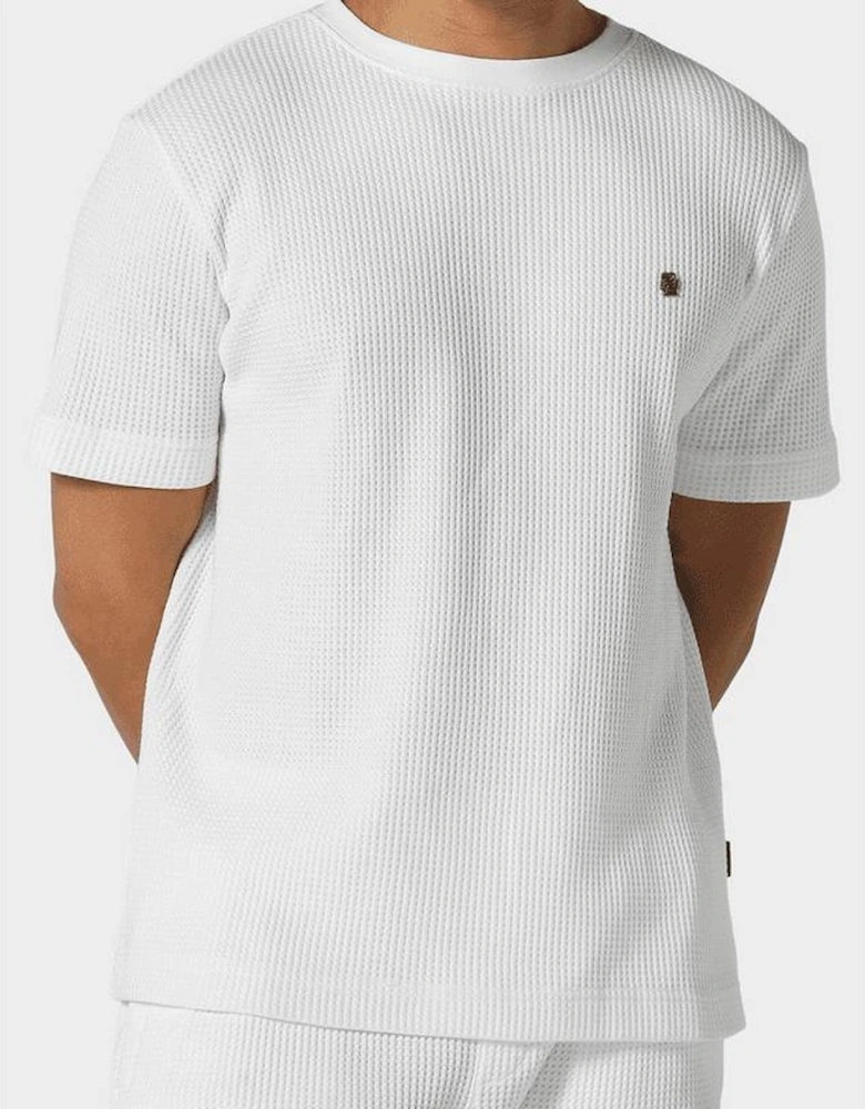 Botany Morlyn Waffle Textured White Shorts Set