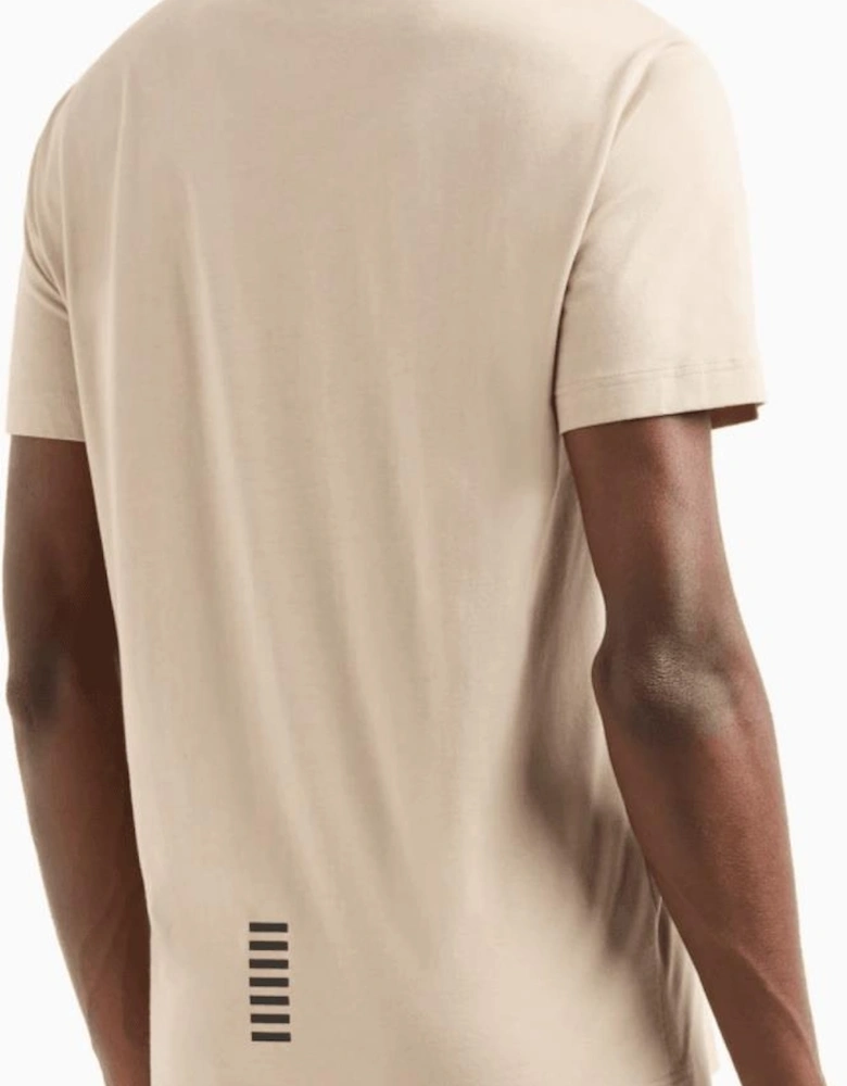 Cotton Basic Logo Beige T-Shirt