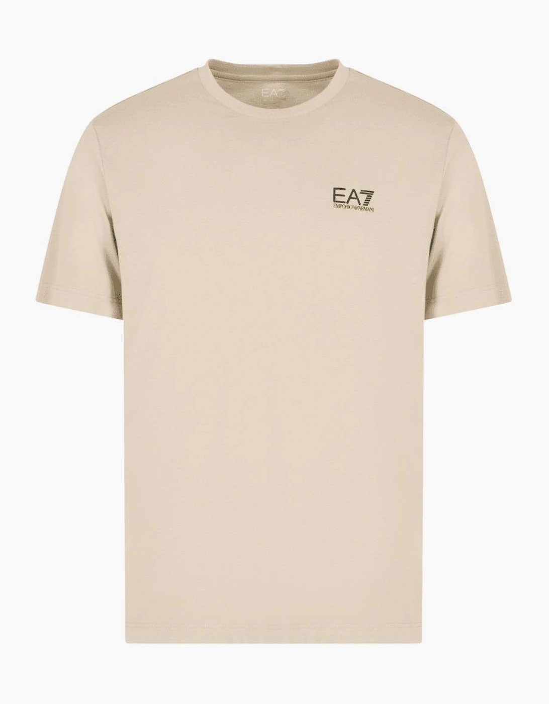 Cotton Basic Logo Beige T-Shirt