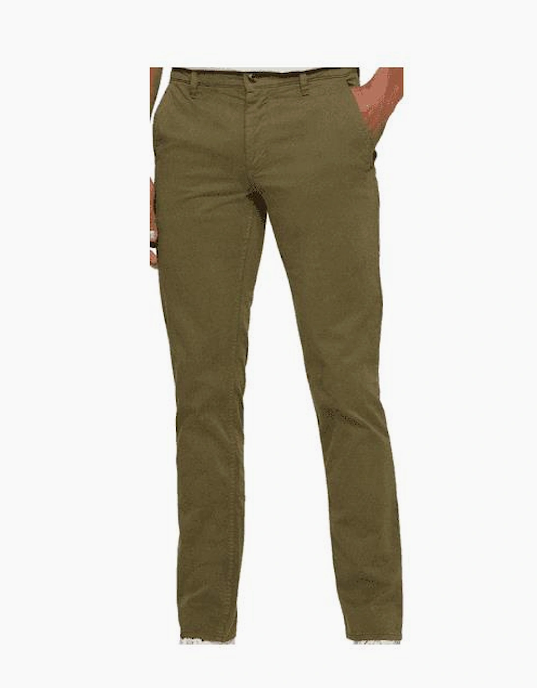 HUGO Embroidered Logo Khaki Chino Pants