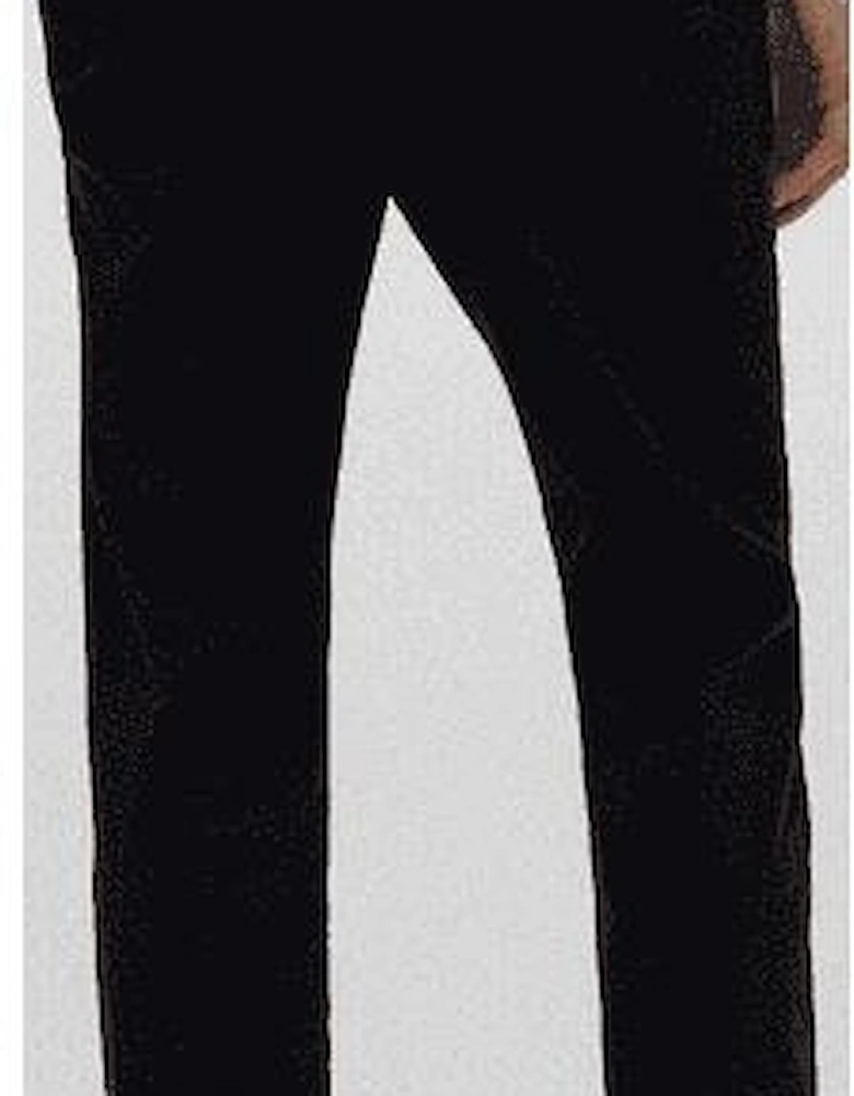 HUGO Embroidered Logo Black Chino Pants