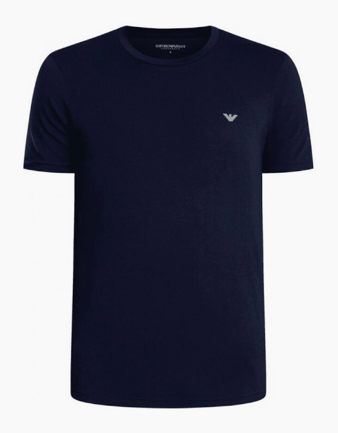 Cotton 2-Pack Round Neck Eagle Logo Navy/Beige T-Shirt