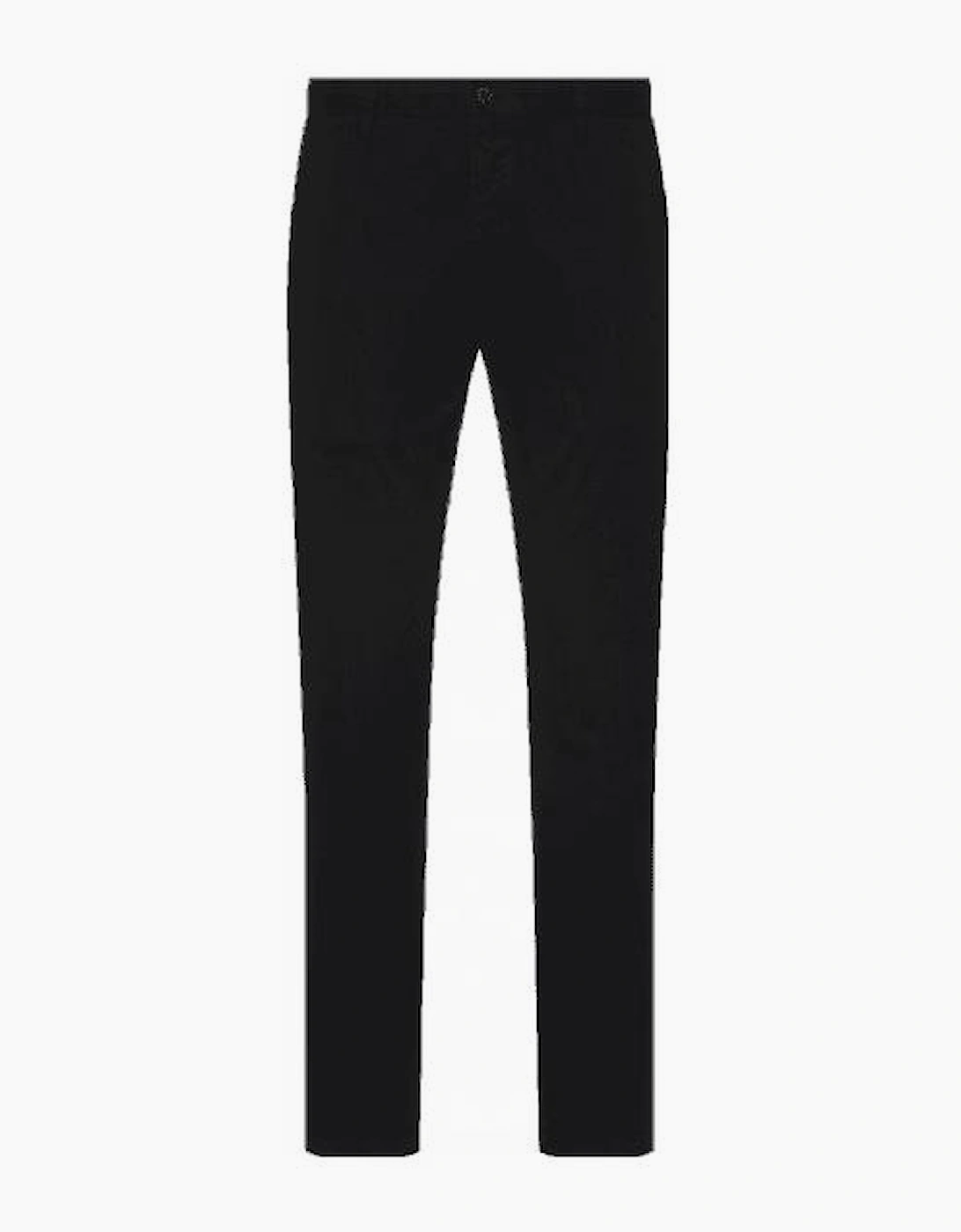 HUGO Embroidered Logo Black Chino Pants