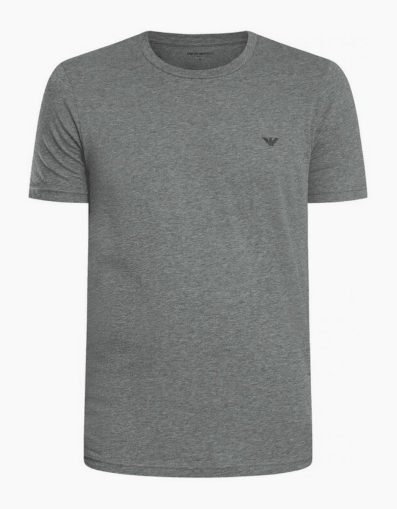 Cotton 2-Pack Round Neck Eagle Logo Black/Grey T-Shirt