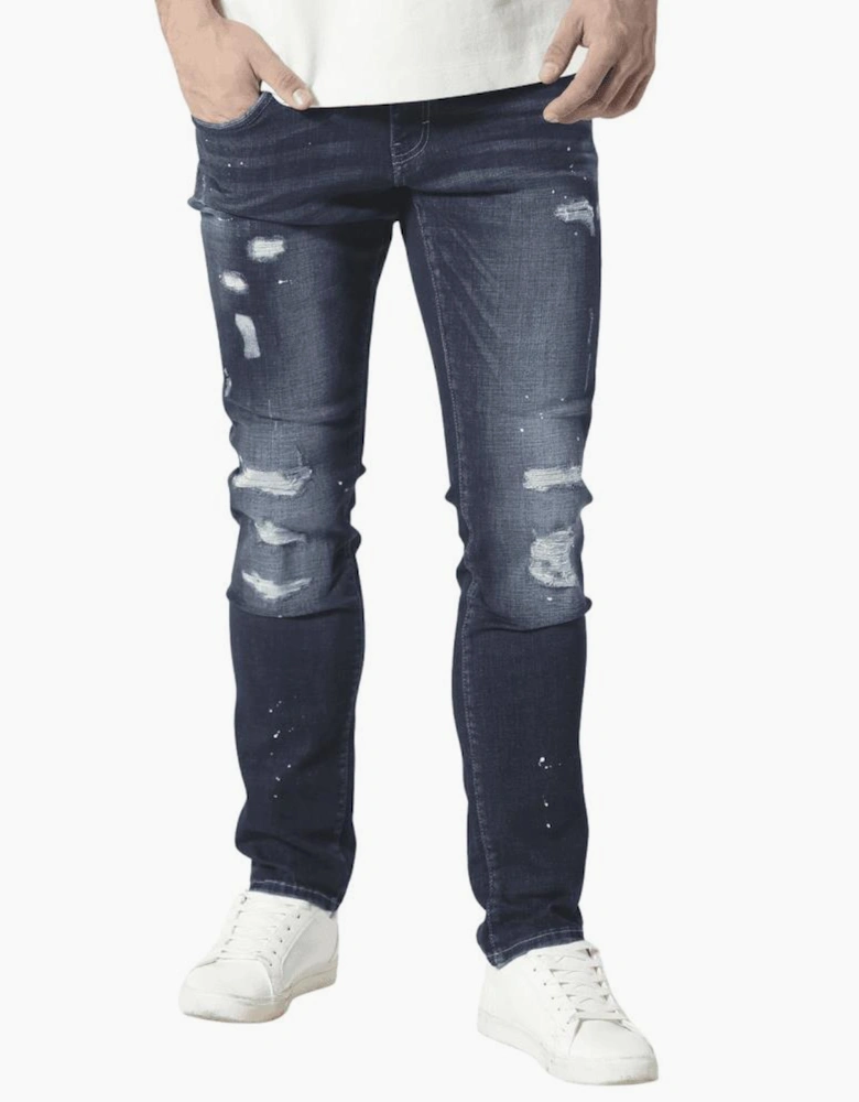 TODD 1061 Slim Fit Blue Jeans