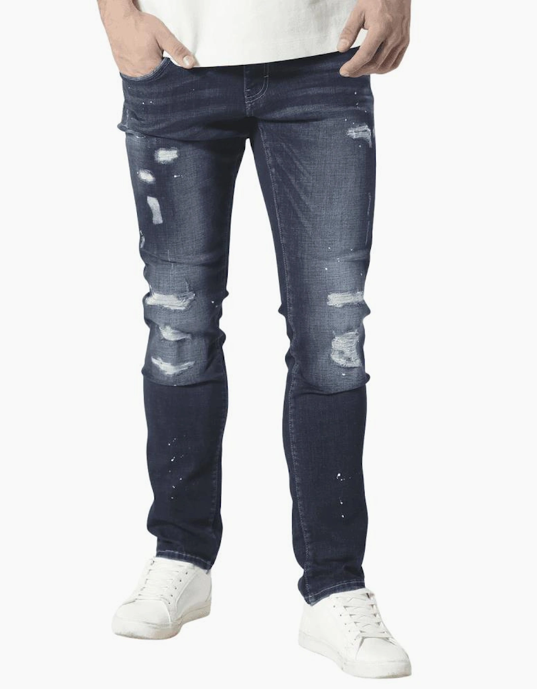 TODD 1061 Slim Fit Blue Jeans