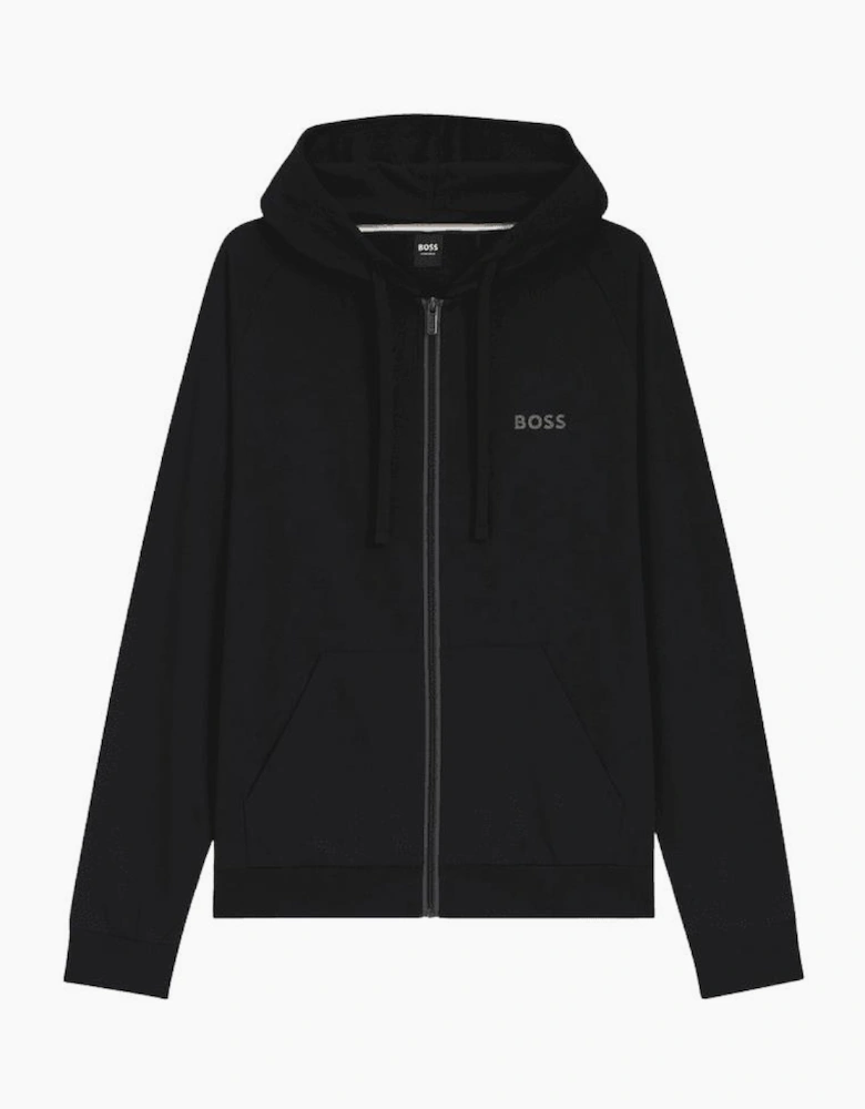 Authentic Cotton Stripe Logo Hooded Black Tracksuit