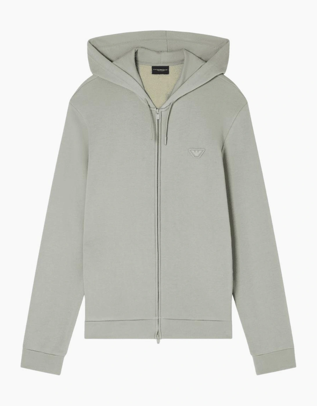 Embroidered Logo Pistachio Green Zip Up Hoodied Tracksuit