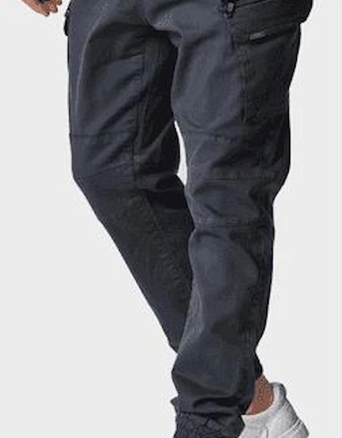 Bonetti Charcoal Grey Slim Fit Cargo Pants