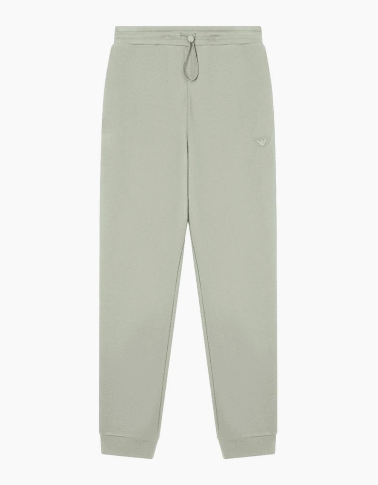 Embroidered Logo Pistachio Green Zip Up Hoodied Tracksuit