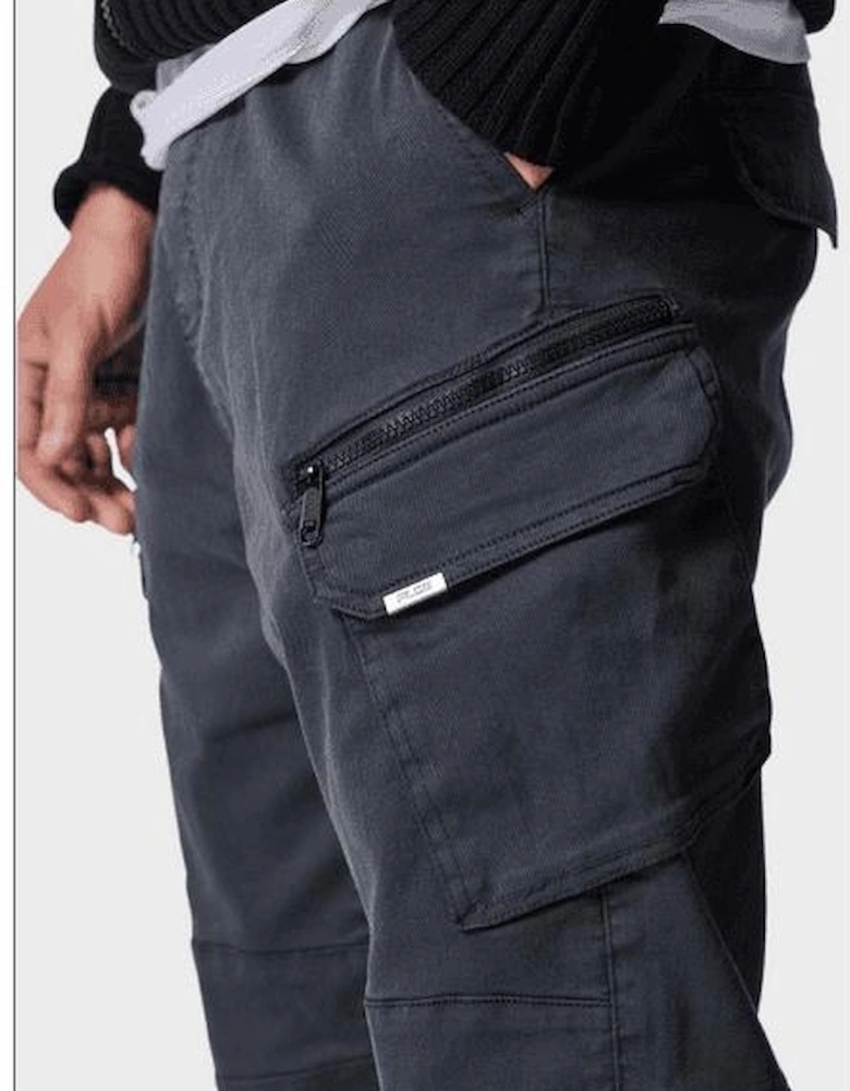 Bonetti Charcoal Grey Slim Fit Cargo Pants