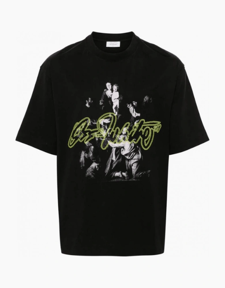Script Mary Logo Black T-Shirt