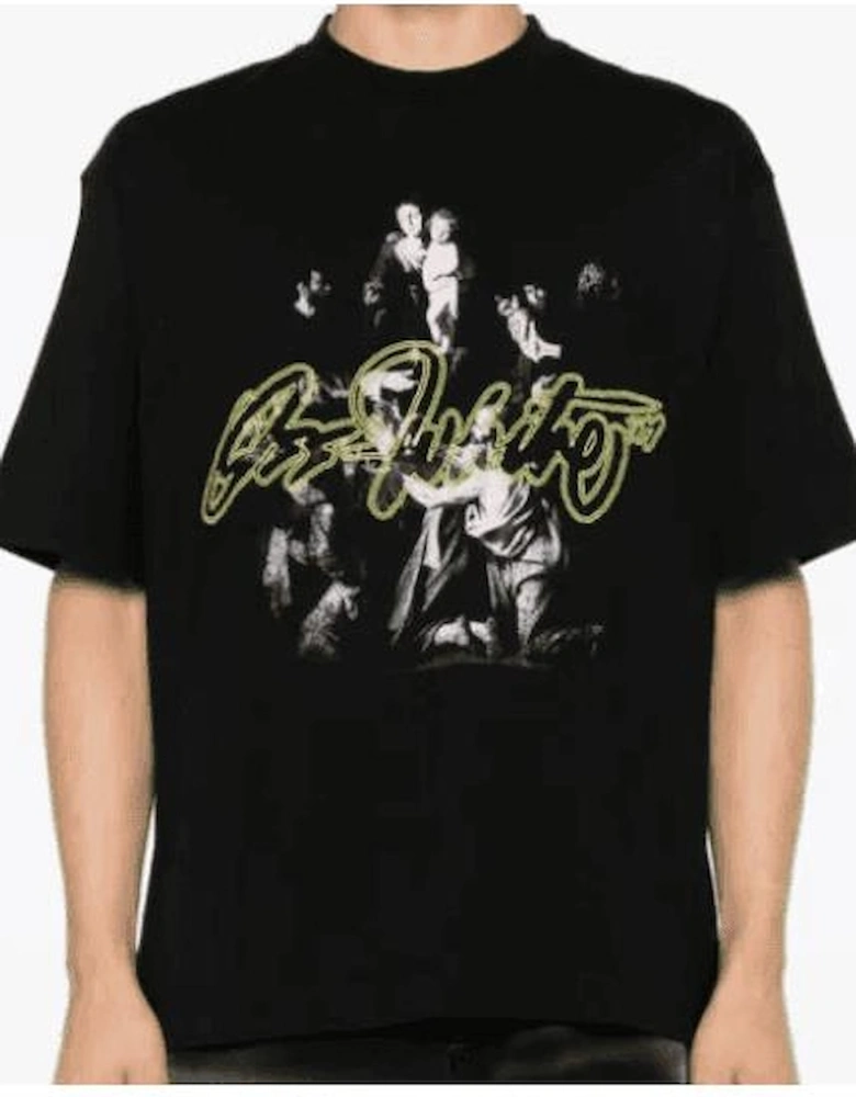 Script Mary Logo Black T-Shirt
