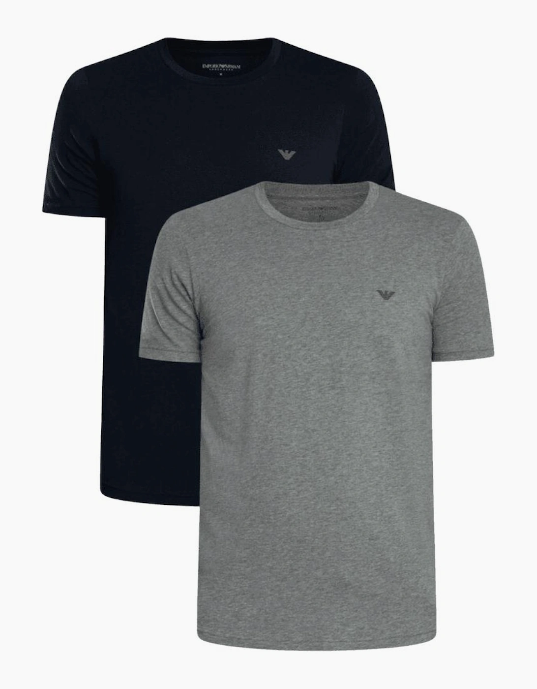 Cotton 2-Pack Round Neck Eagle Logo Navy/Grey T-Shirt