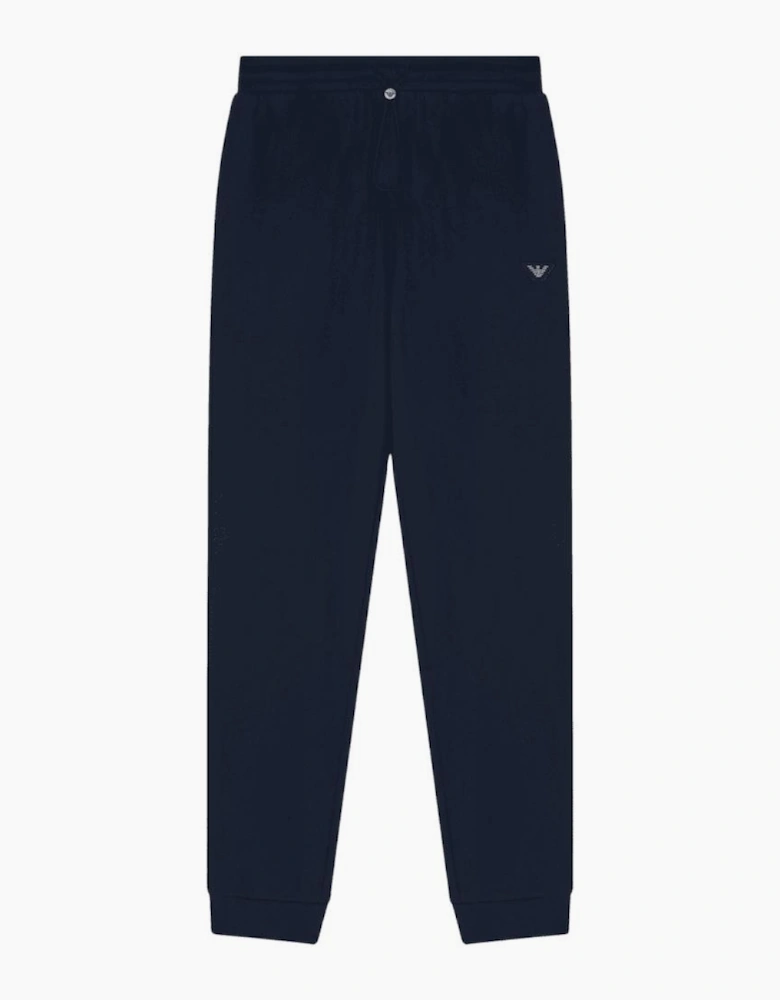 Embroidered Logo Navy Zip Up Hoodied Tracksuit