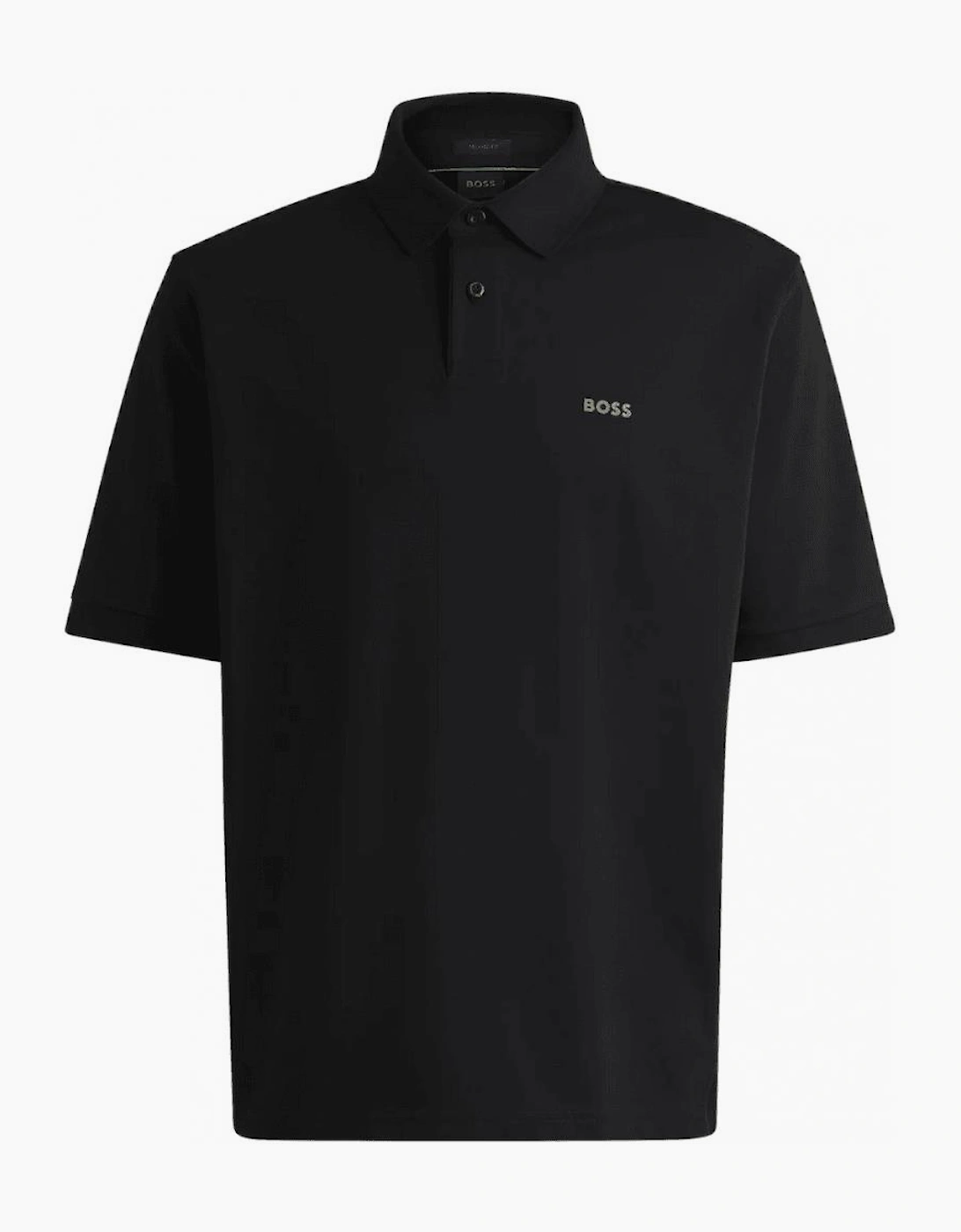 Pavel Embroidered Logo Relaxed Fit Black Polo Shirt