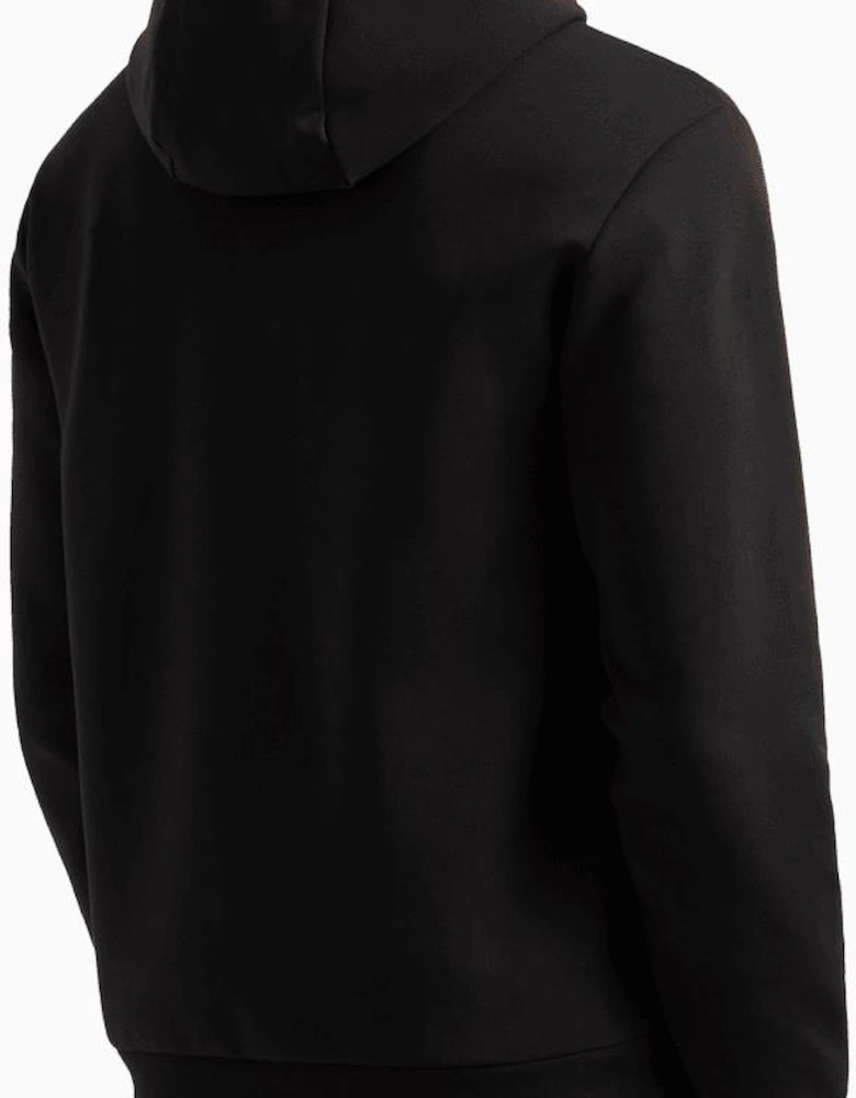 Lux Cotton Zip Up Hooded Black Tracksuit