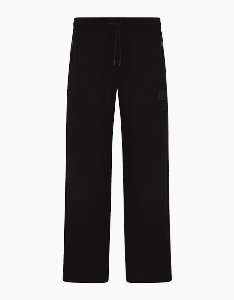 Lux Cotton Zip Up Hooded Black Tracksuit