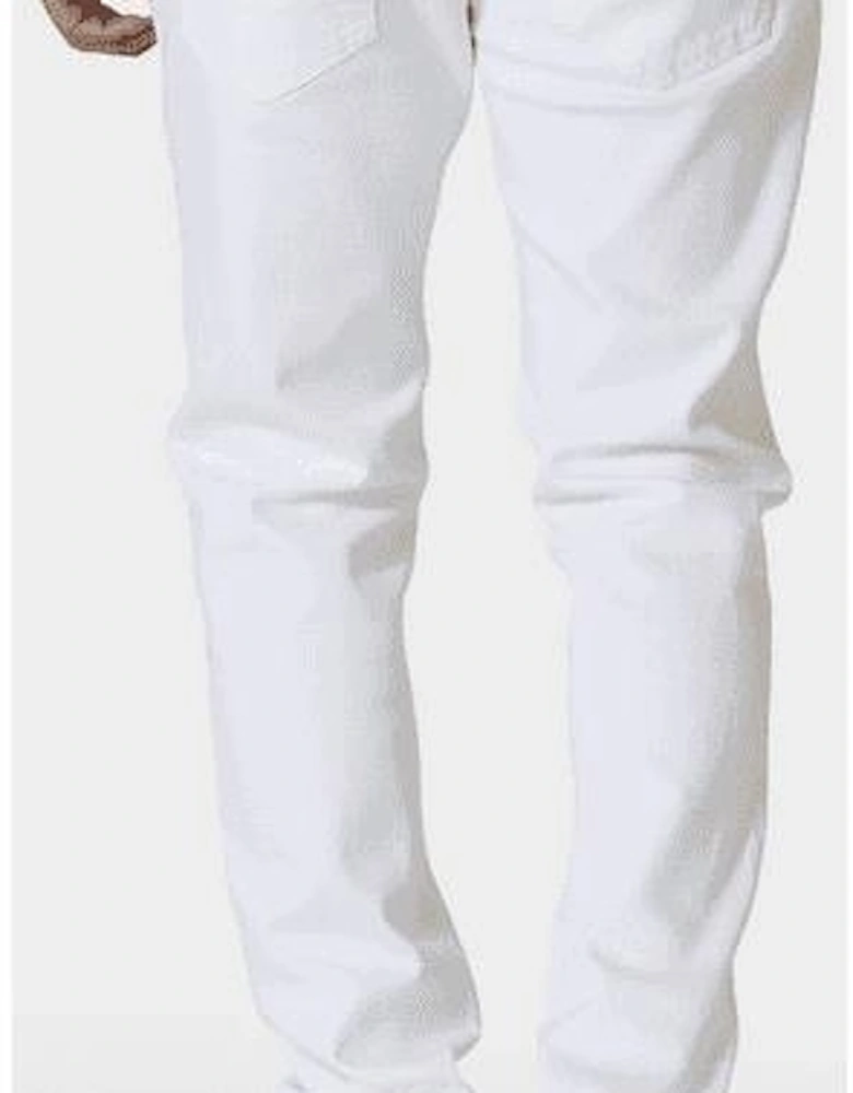 TODD 1054 Regular Fit White Jeans