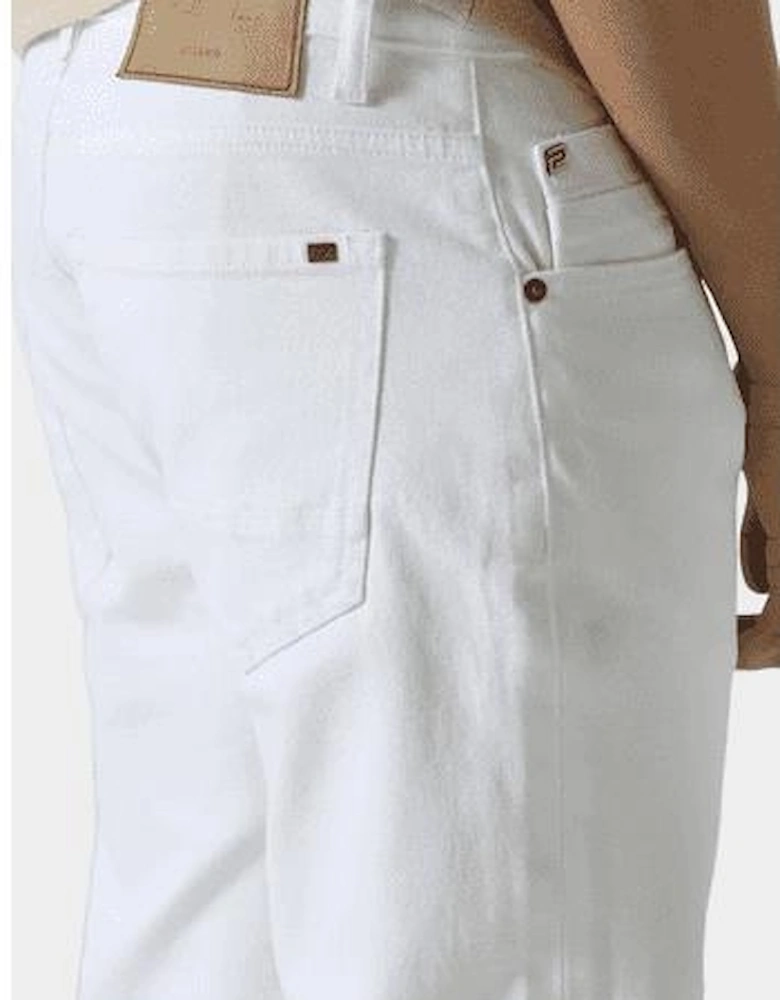 TODD 1054 Regular Fit White Jeans