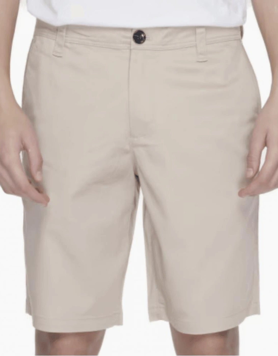 Cotton Cream Chino Shorts