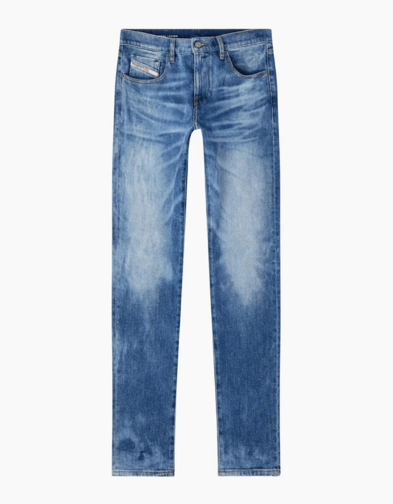 2019 D-STRUKT Slim Fit Mid Wash Blue Jeans