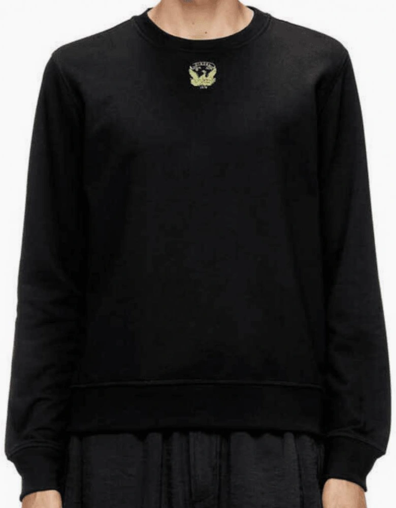 S-Ginn Embroidered Logo Black Sweatshirt