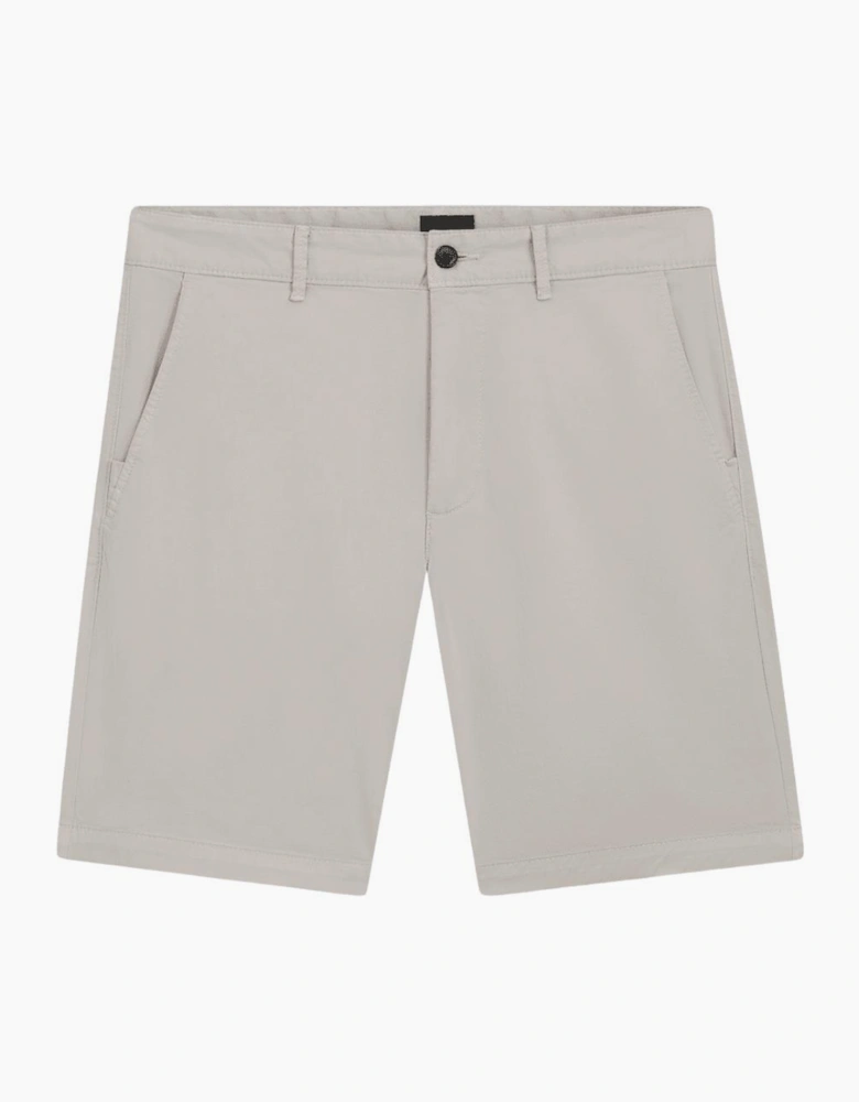 Cotton Slim Fit Stone Grey Chino Shorts