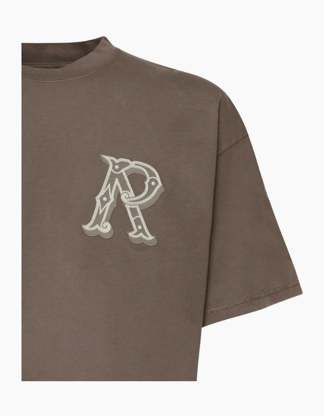 Western Initial Oversized Brown T-Shirt