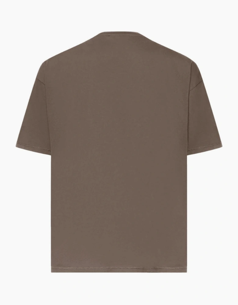 Western Initial Oversized Brown T-Shirt