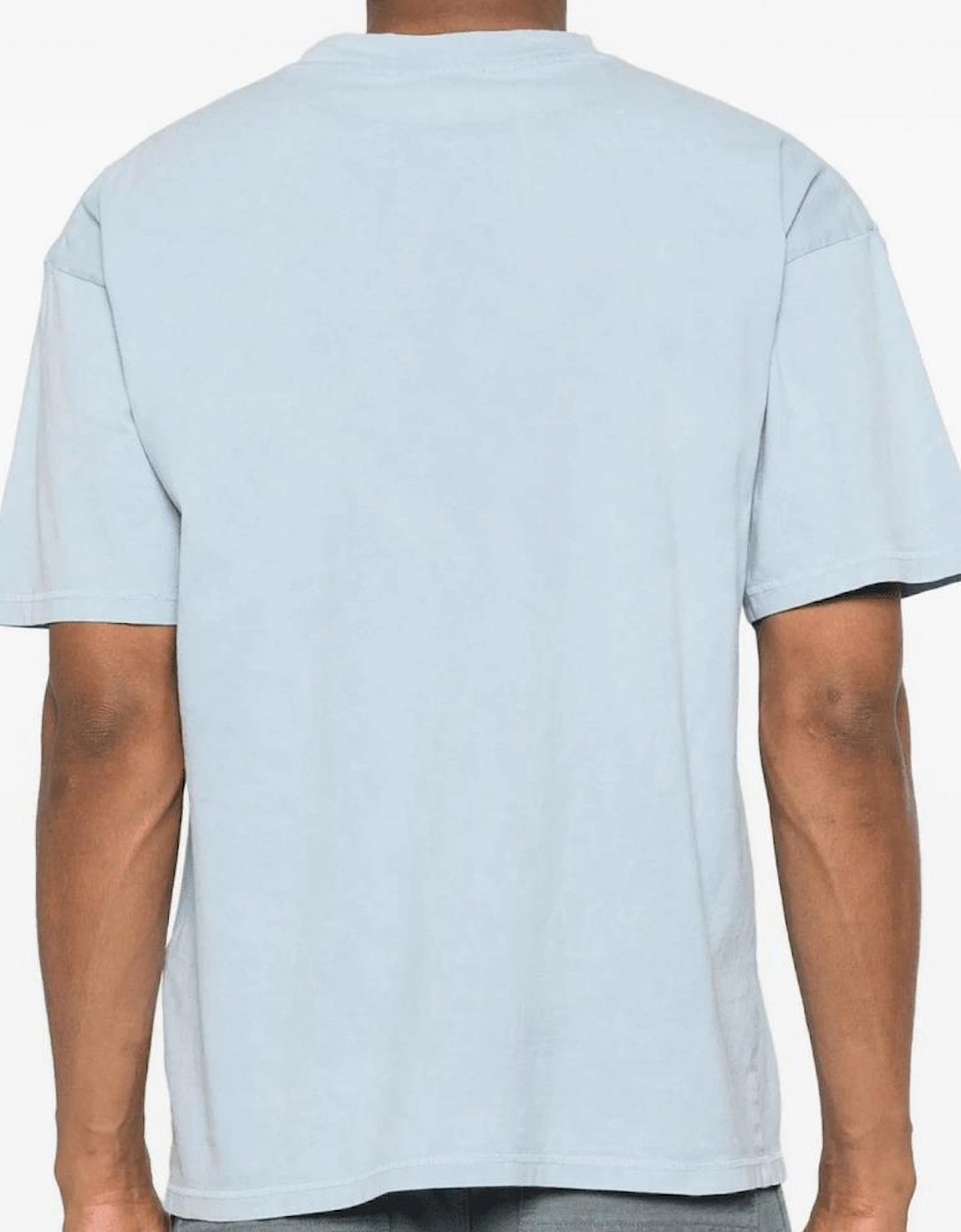 Western Initial Oversized Sky Blue T-Shirt