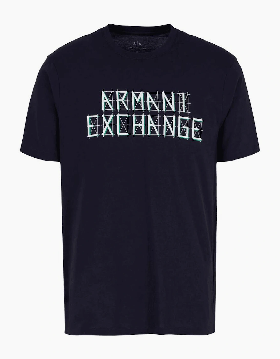 Cotton Printed Logo Navy T-Shirt