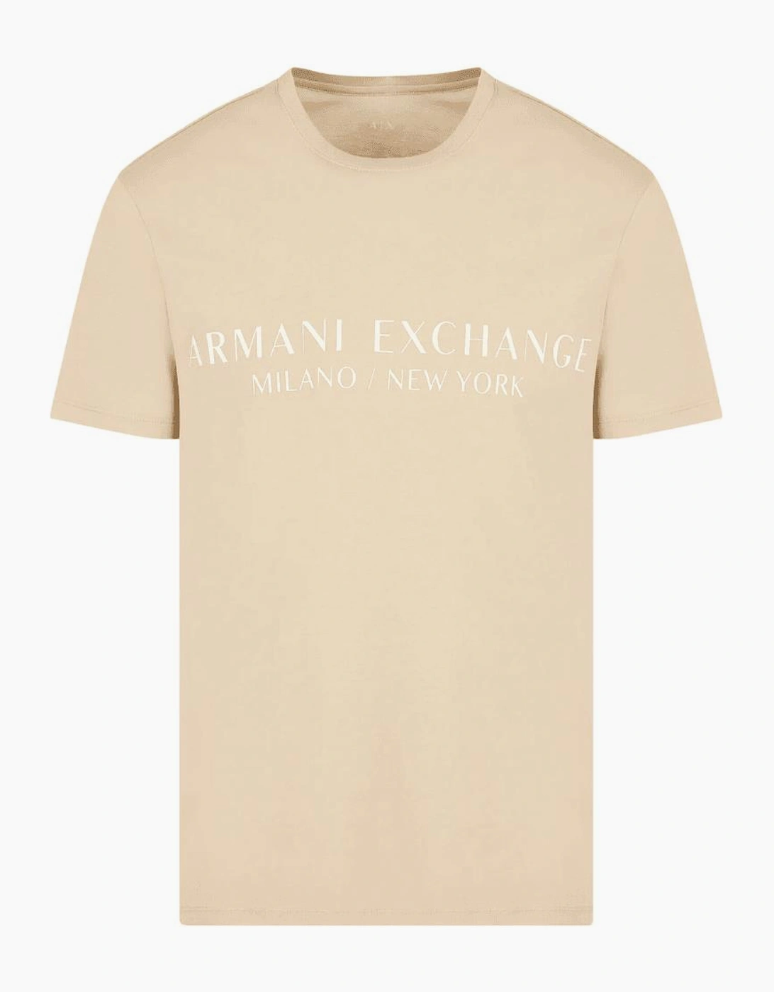 Cotton Milano/New York Logo Beige T-Shirt