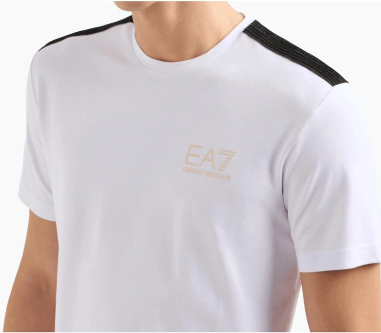 Gold Series Taped Shoulder White T-Shirt