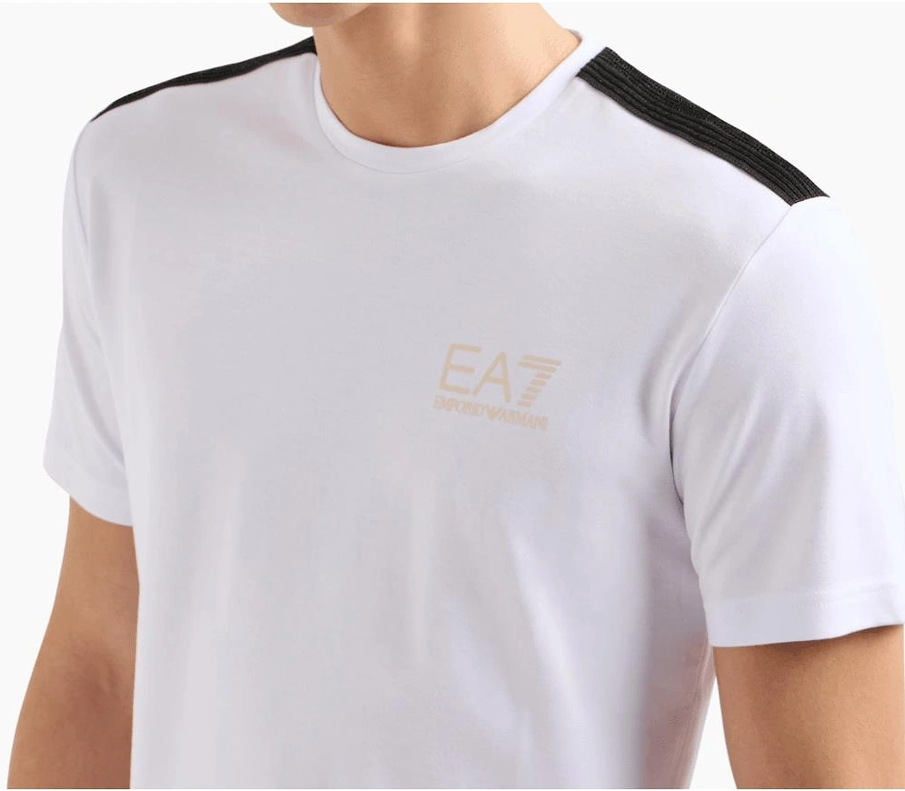 Gold Series Taped Shoulder White T-Shirt