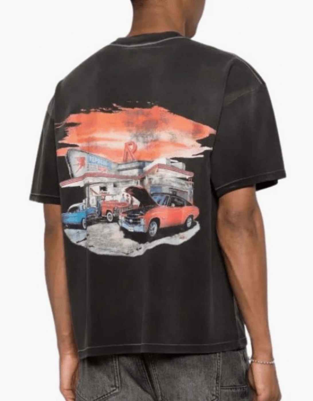 Graphic Logo Oversized Black T-Shirt
