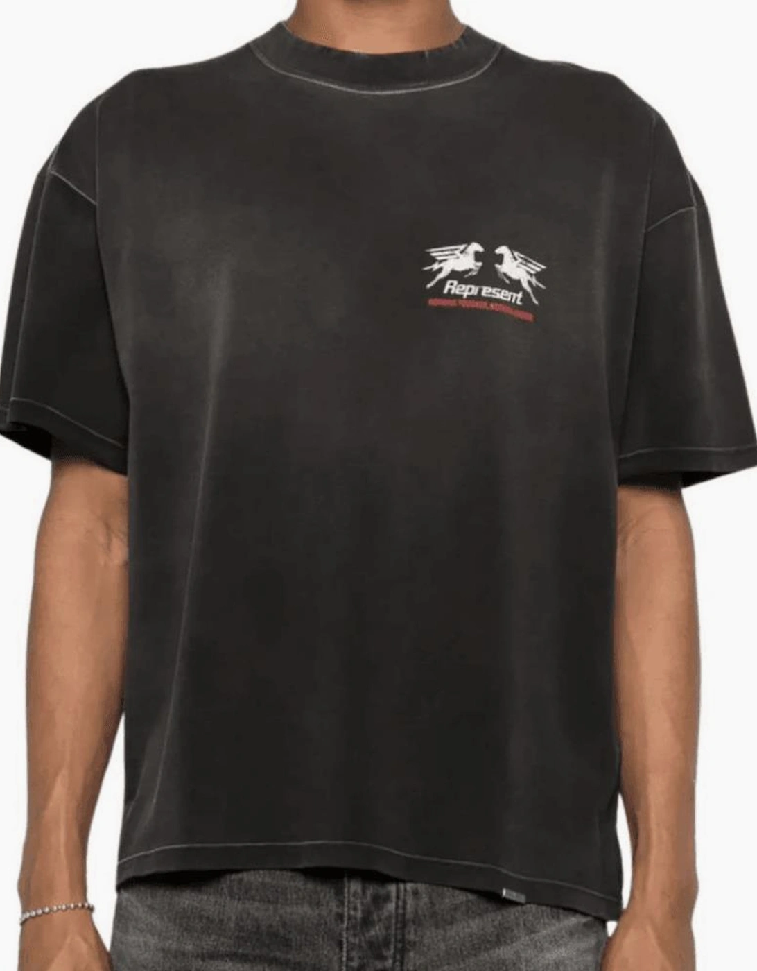 Graphic Logo Oversized Black T-Shirt