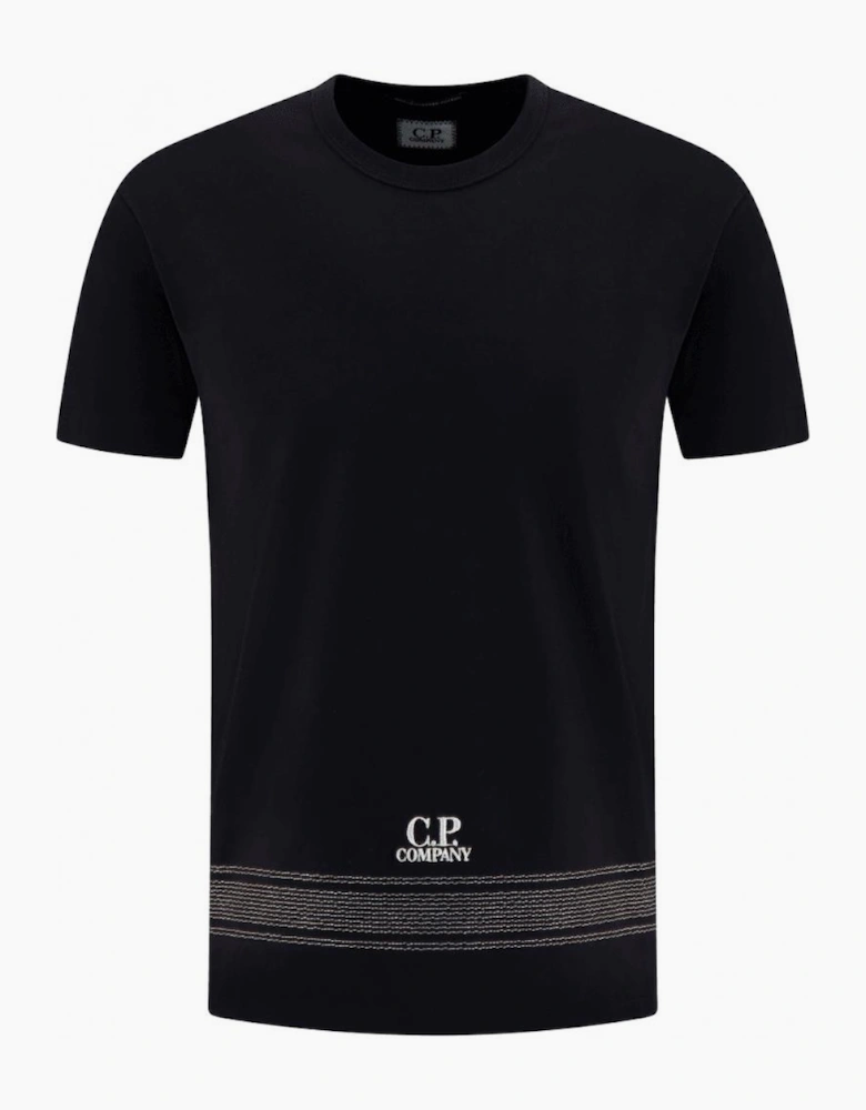 30/2 Mercerized Thick Jersey Black T-Shirt