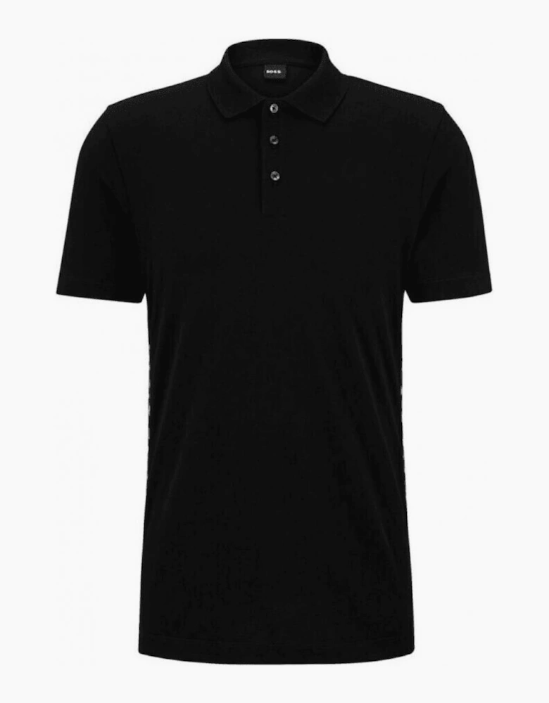 Parlay 184 Pique Cotton Black Polo Shirt
