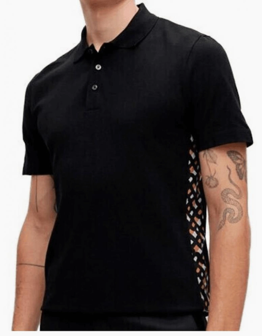 Parlay 184 Pique Cotton Black Polo Shirt