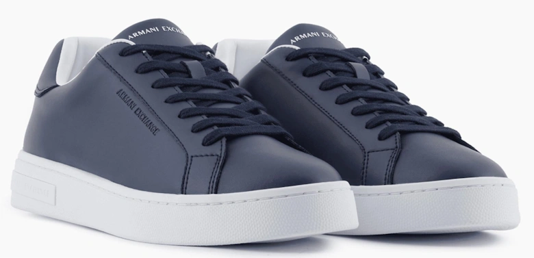 Leather Navy/White Sneaker Trainer