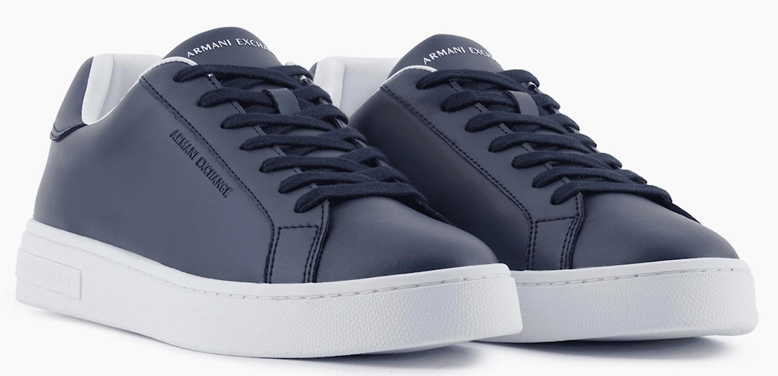 Leather Navy/White Sneaker Trainer