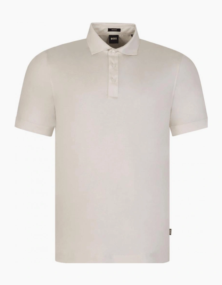 Press 53 Mercerized Cotton Cream Polo Shirt