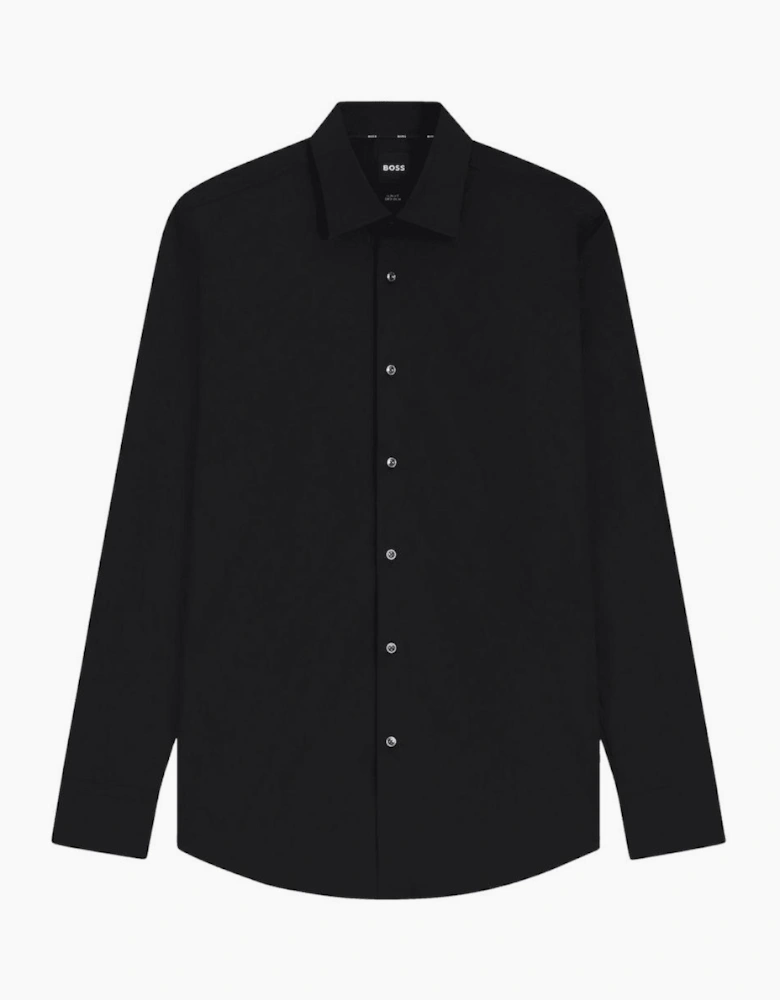 H-Hank Slim Fit Easy Iron Black Shirt