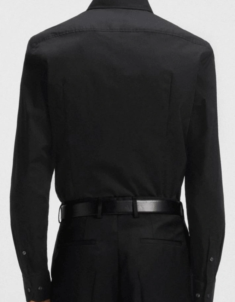 H-Hank Slim Fit Easy Iron Black Shirt