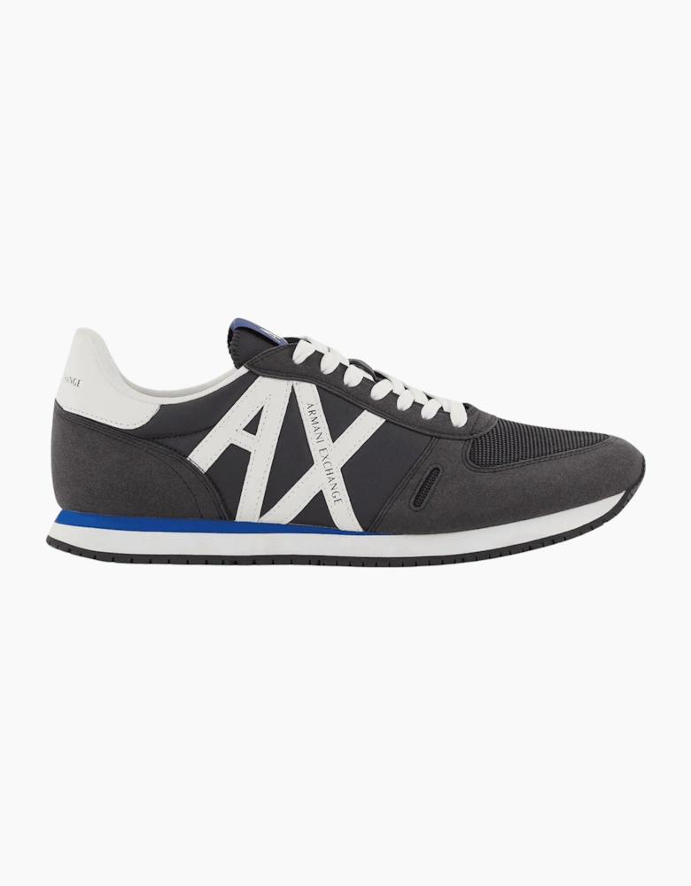 Eco Suede Mesh Navy Trainer