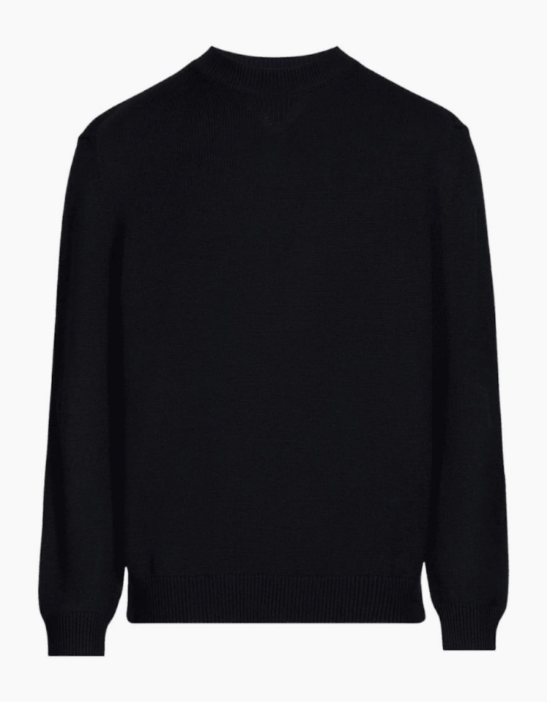 Ribbed Knit Navy Knitwear Jumper