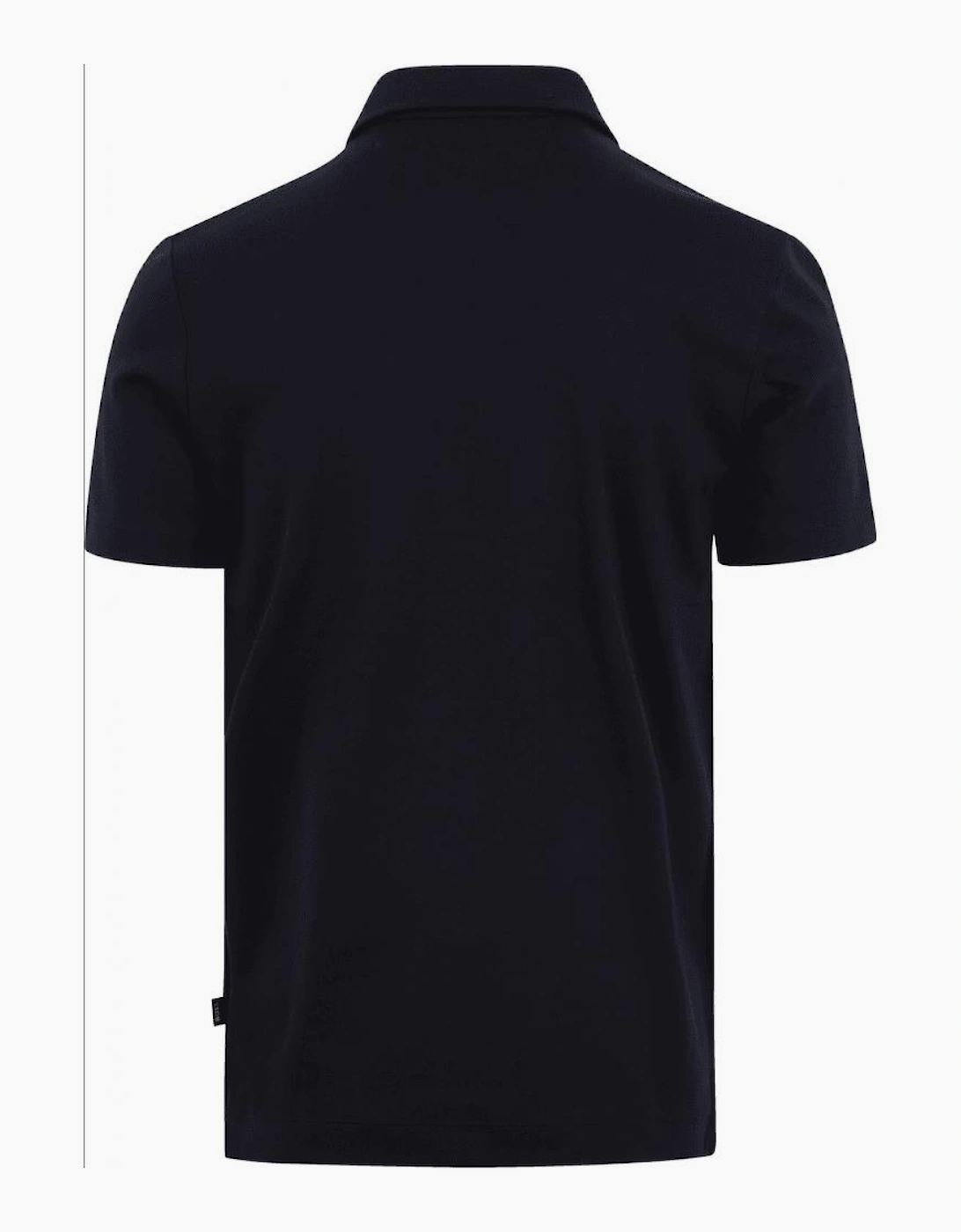 Palosh Cotton Rubberised Logo Navy Polo Shirt