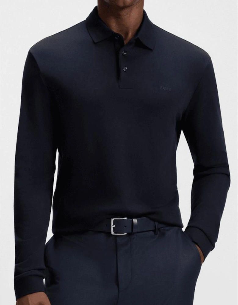 Pado 30 Long Sleeve Navy Blue Polo Shirt